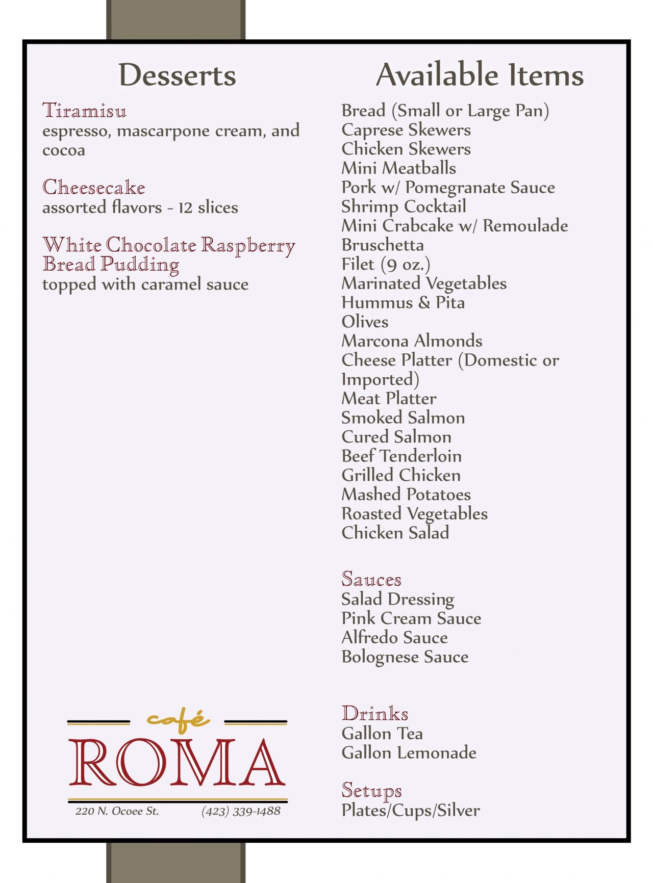 Home - Cafe Roma