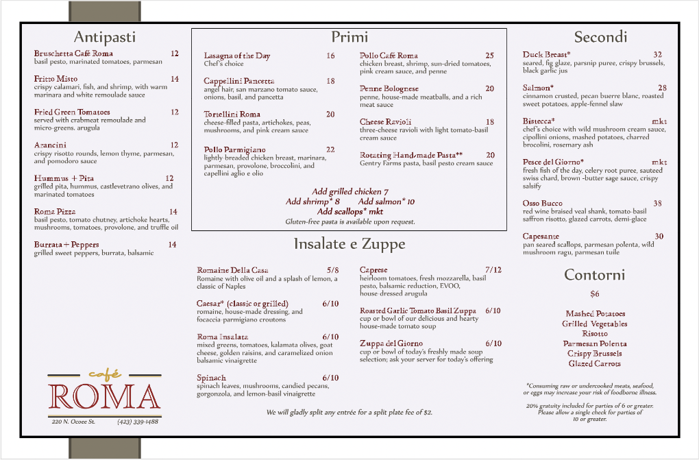 CafeRomaDinnerNovember2025