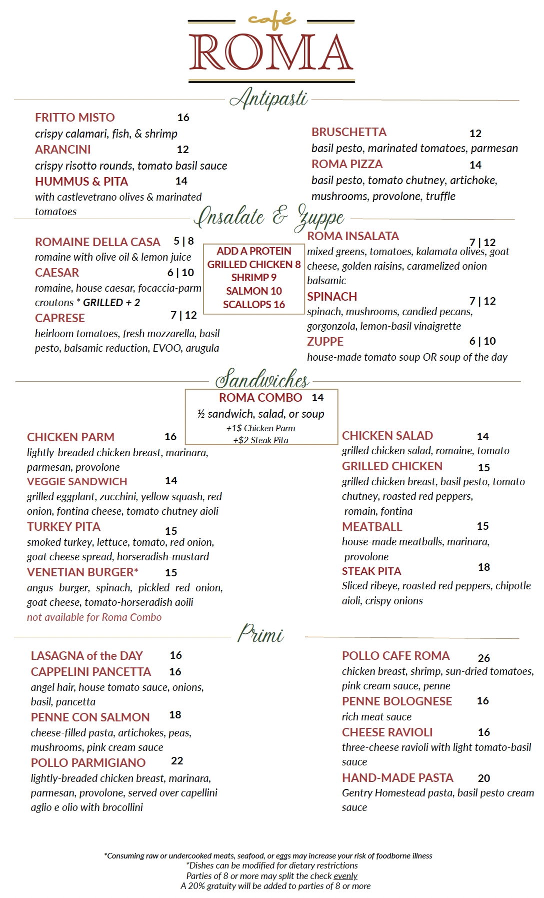 Cafe-Roma-Lunch-Menu